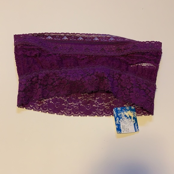 🆕 Free People Purple Lace Bandeau - Women’s Size Small - Picture 5 of 7